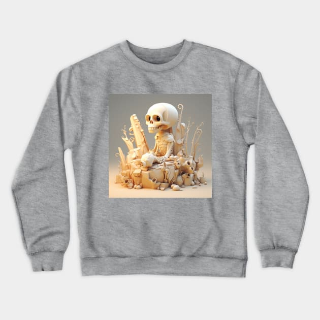 funny preppy skeleton waiting for a soul mate Crewneck Sweatshirt by MilkyBerry